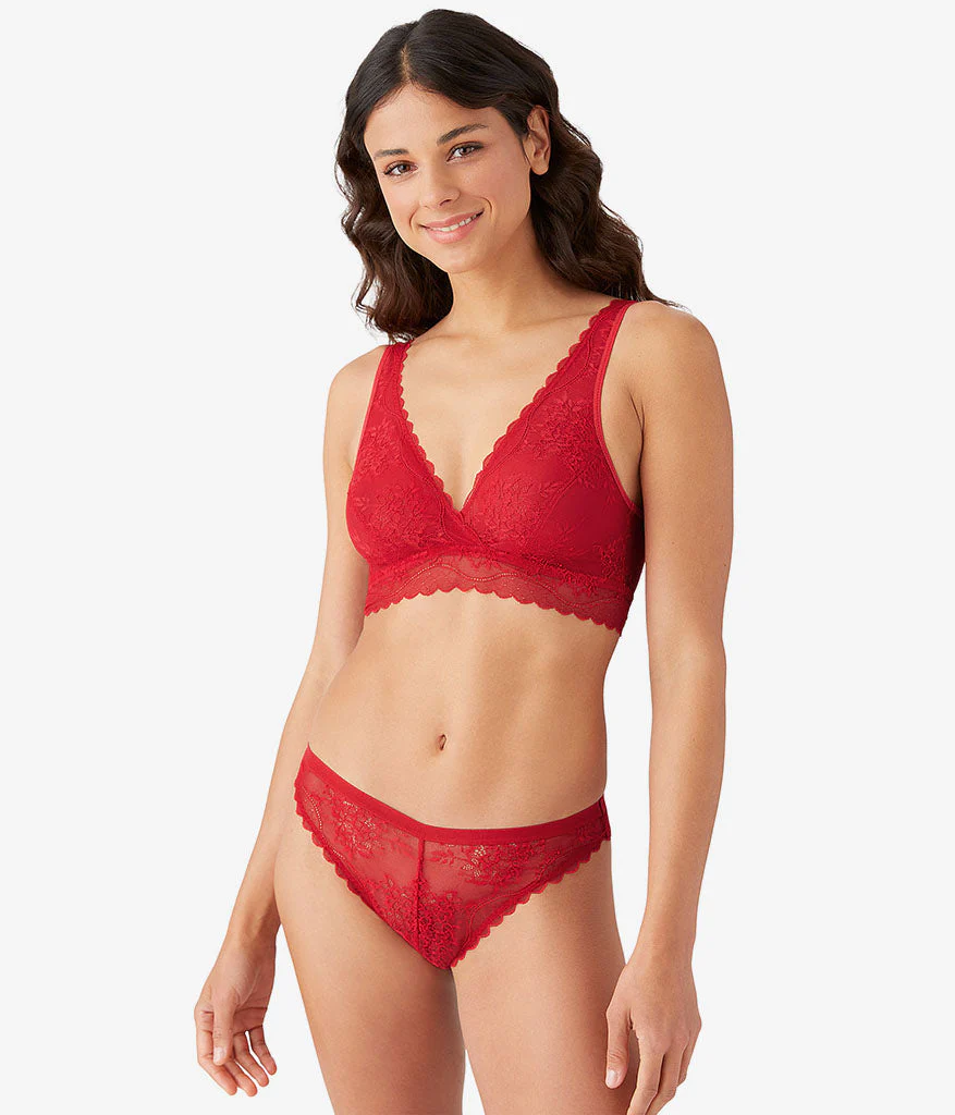 No Strings Attached Bralette: Crimson Red - Image 4