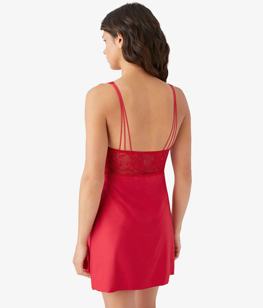 No Strings Attached Chemise: Crimson Red - Image 3