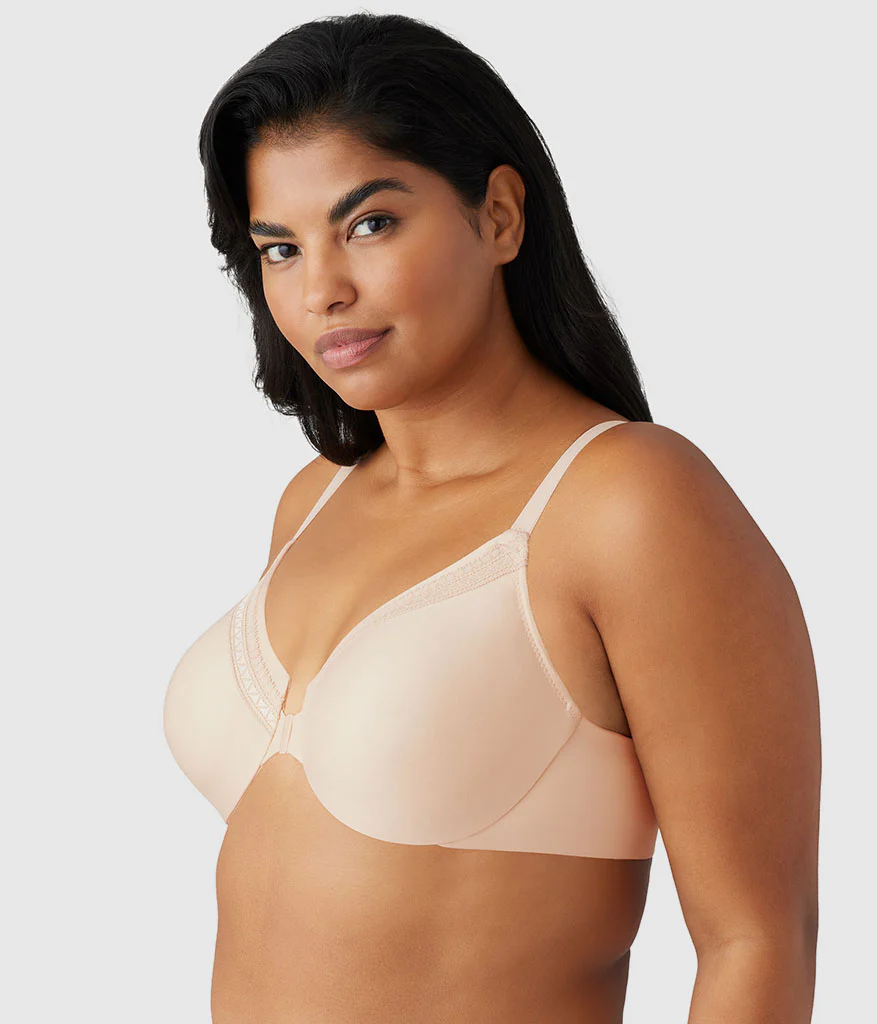 Perfect Primer Front Close Underwire Bra: Sand - Image 3