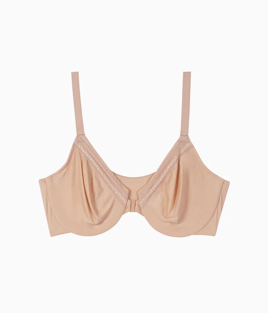 Perfect Primer Front Close Underwire Bra: Sand - Image 4