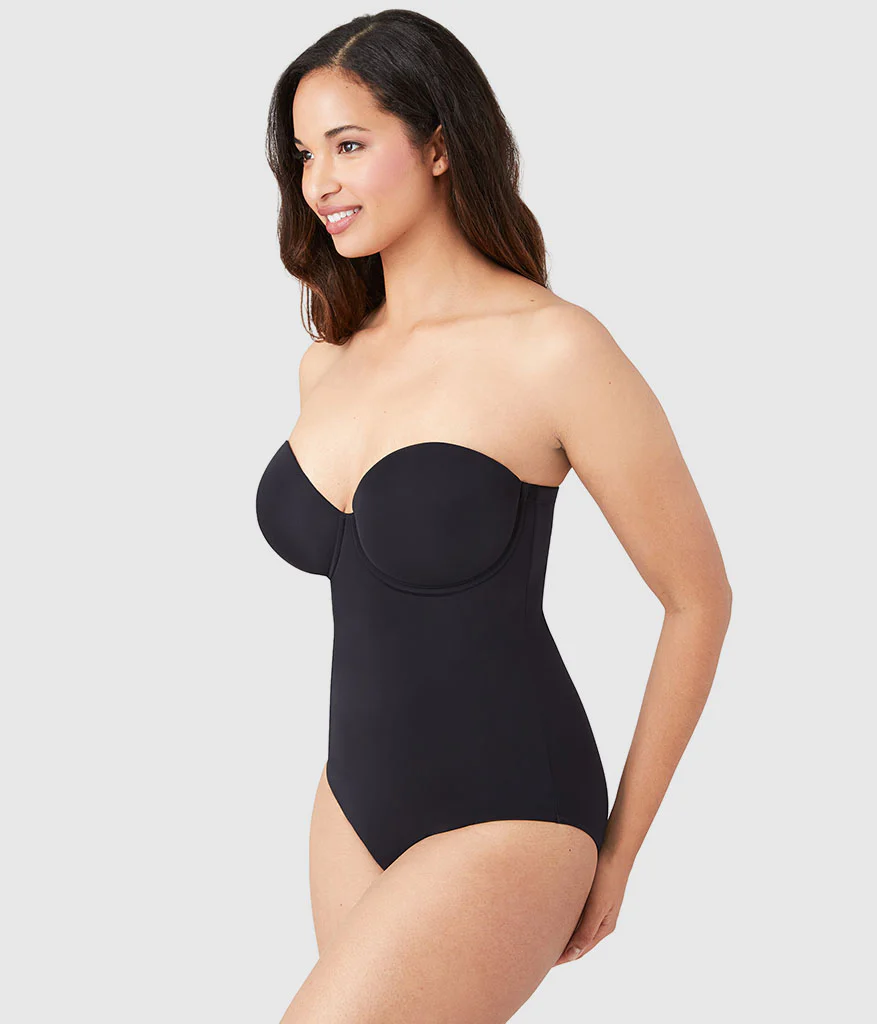Red Carpet™ Strapless Shaping Body Briefer: Black - Image 2