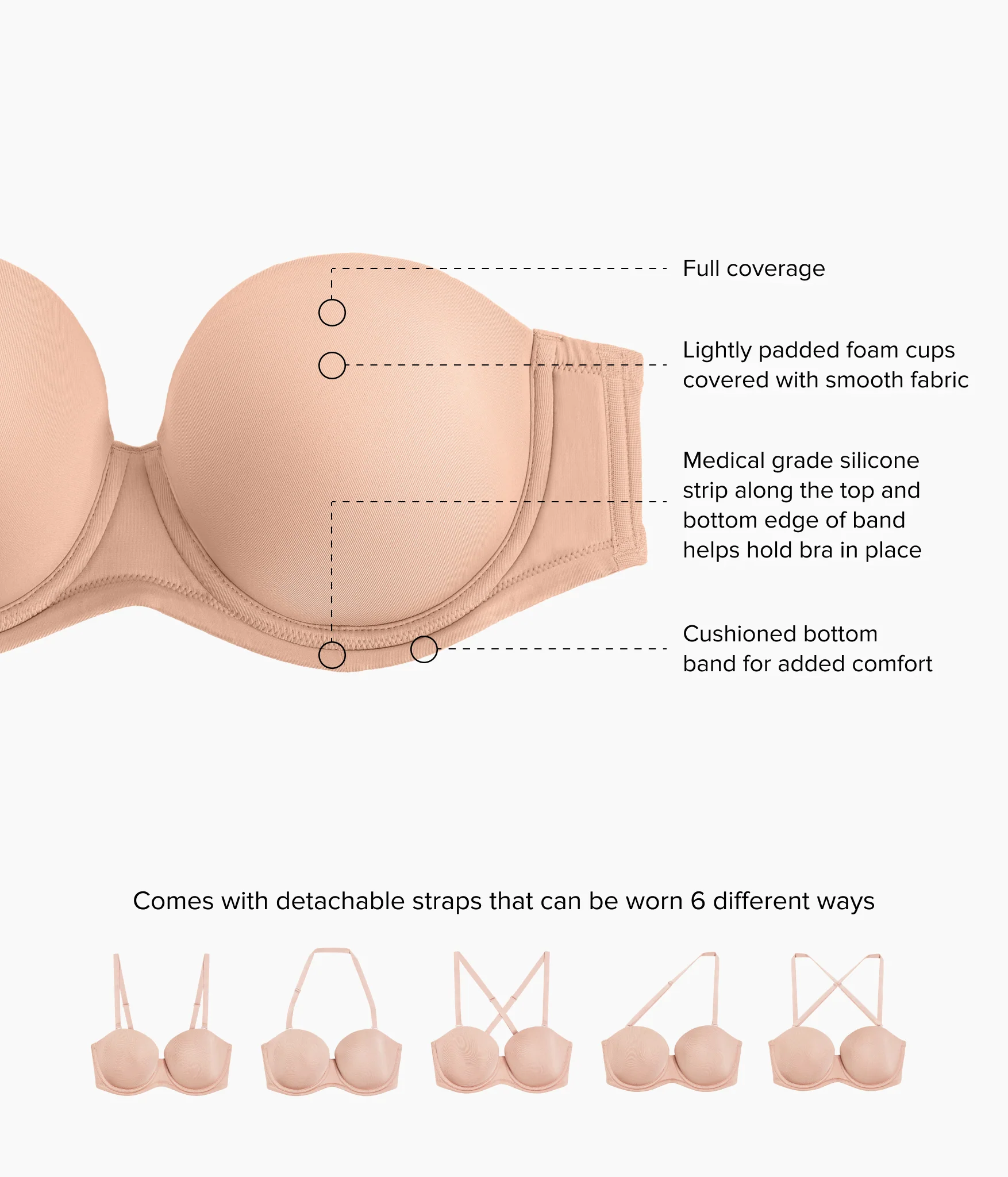 Red Carpet™ Strapless Underwire Bra: Roebuck - Image 4