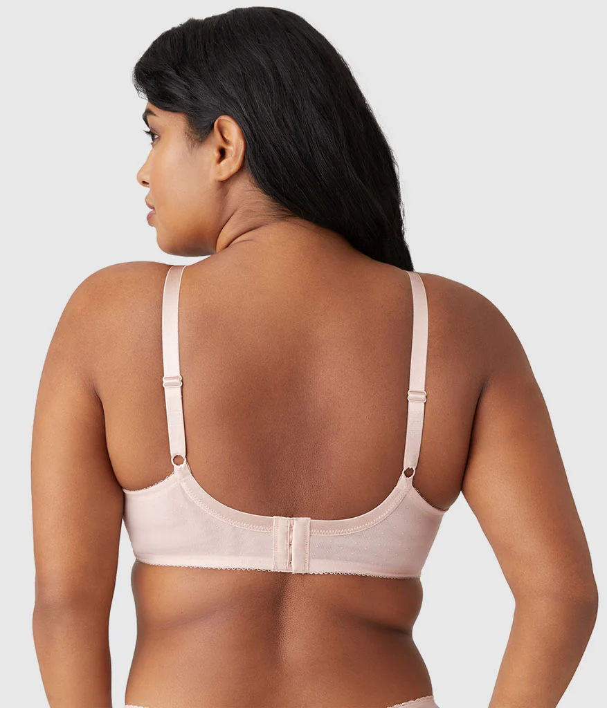 Retro Chic Full Figure Underwire Bra: Rose Dust - Image 3