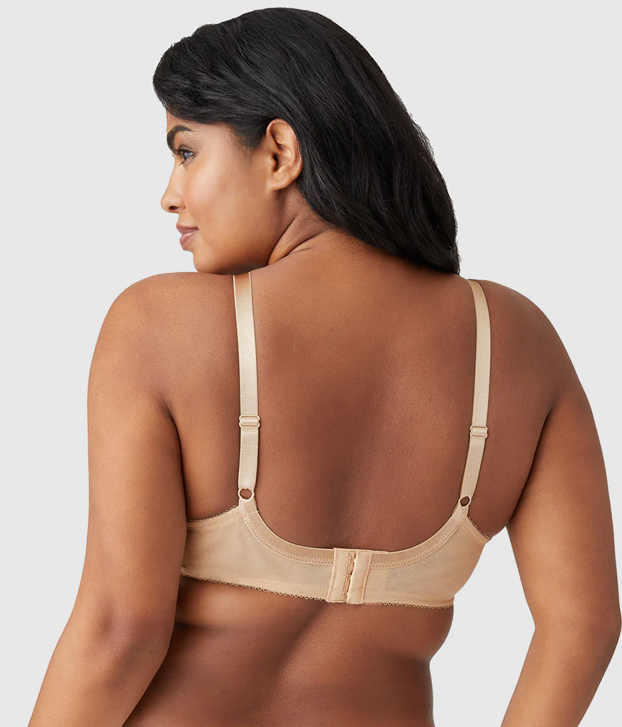 Retro Chic Full Figure Underwire Bra: Toast - Image 3