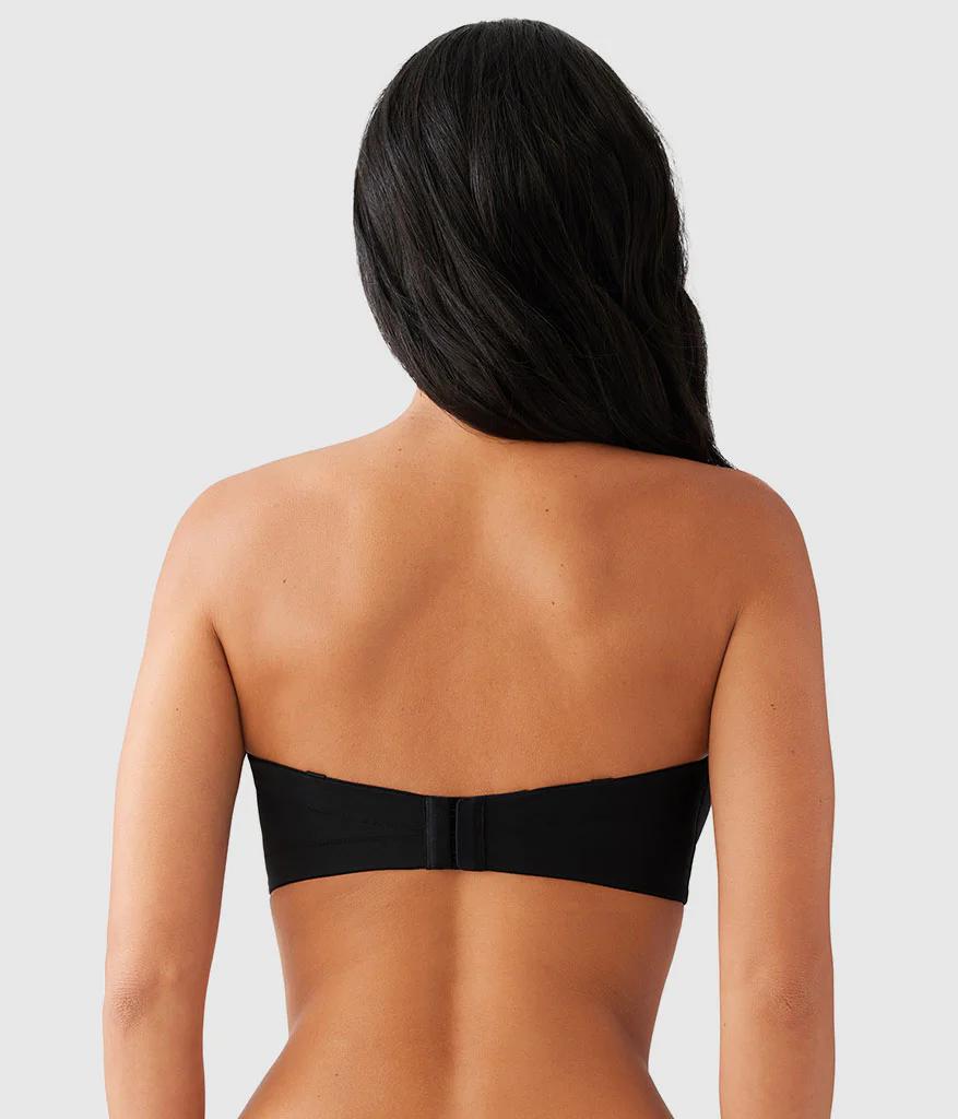 Self Assured Push Up Strapless Bra: Black - Image 2