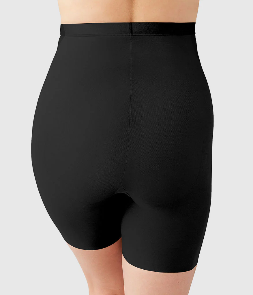 Shape Revelation® Straight Hi-Waist Thigh Shaper: Black - Image 3