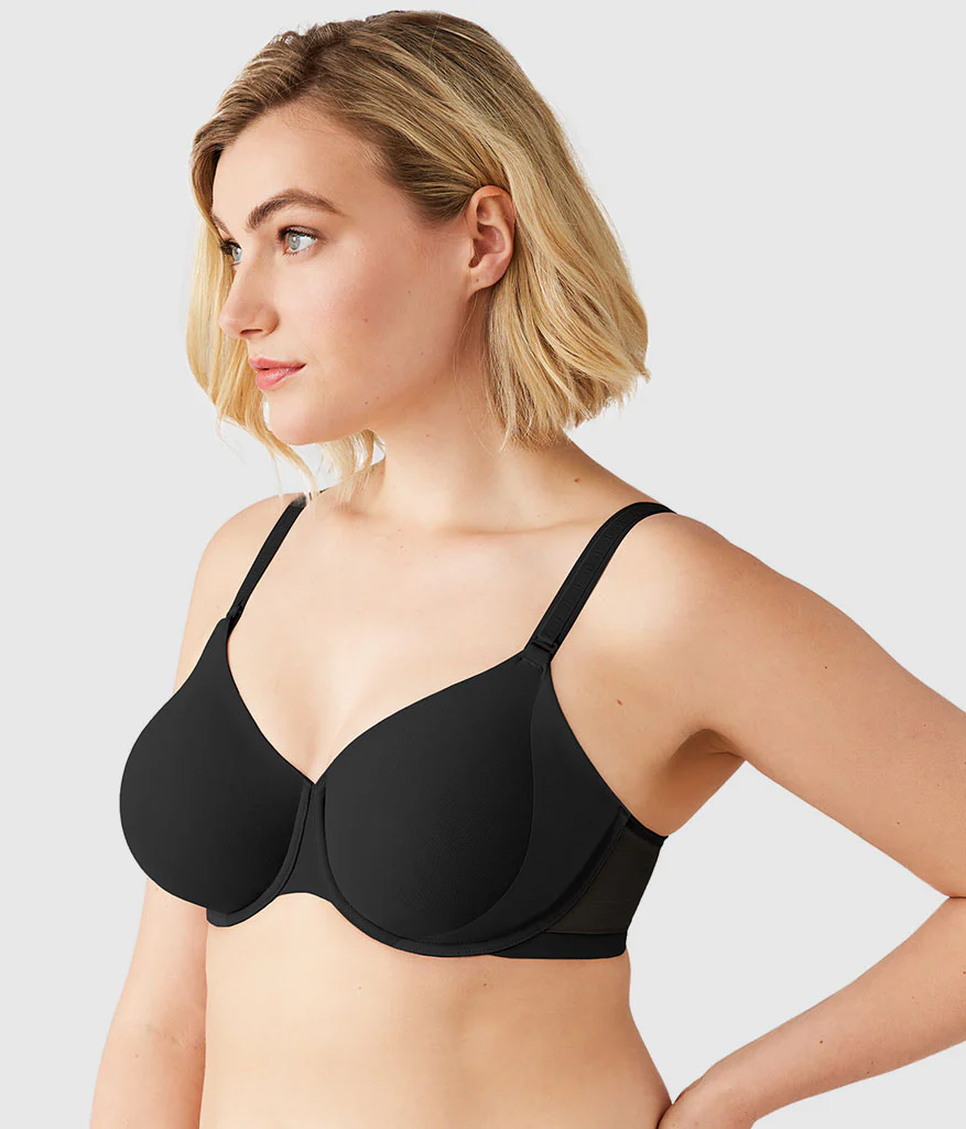 Shape Revelation® Uneven Underwire Bra: Black - Image 3
