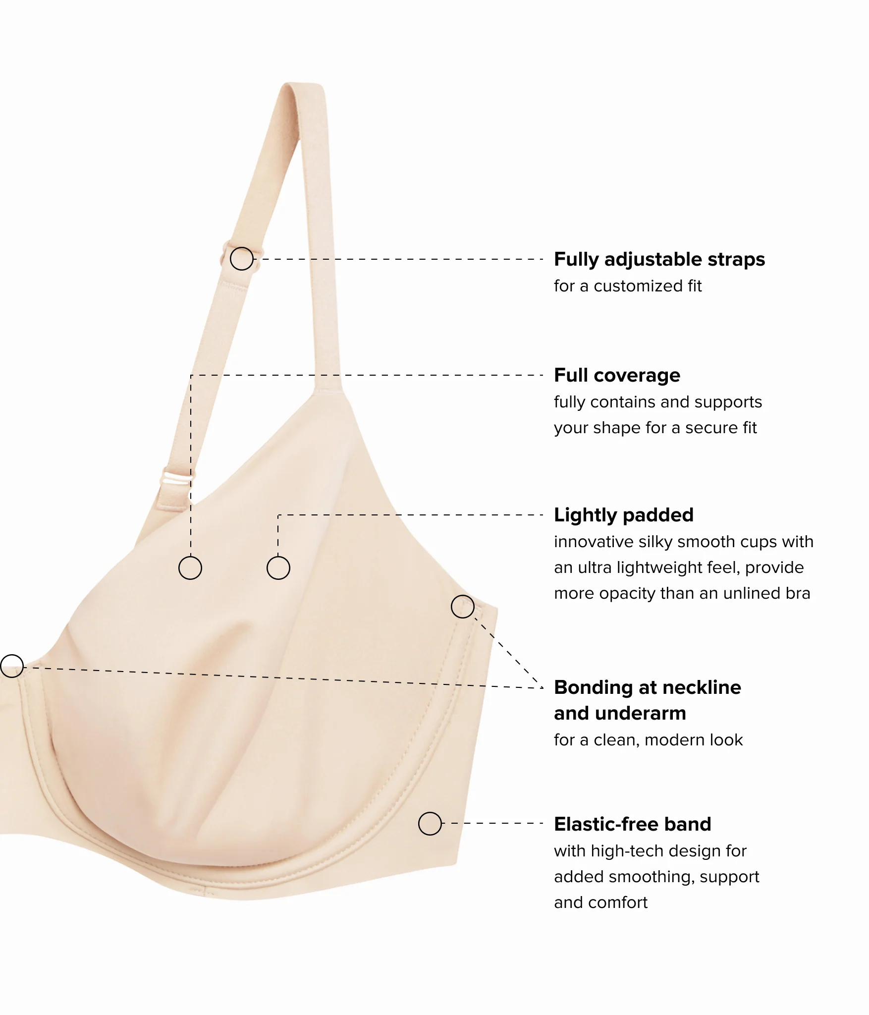 Sleek Standard Underwire Bra: Sand - Image 5