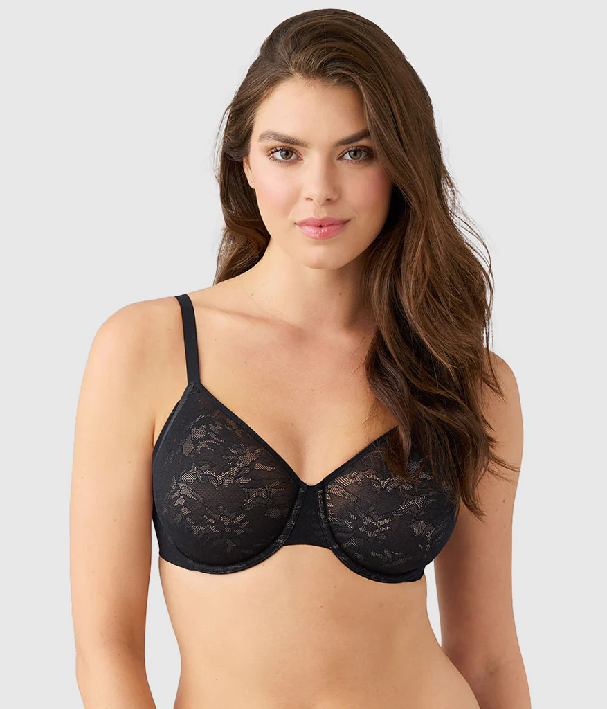 Taking Sides Underwire Bra: Black - Image 2