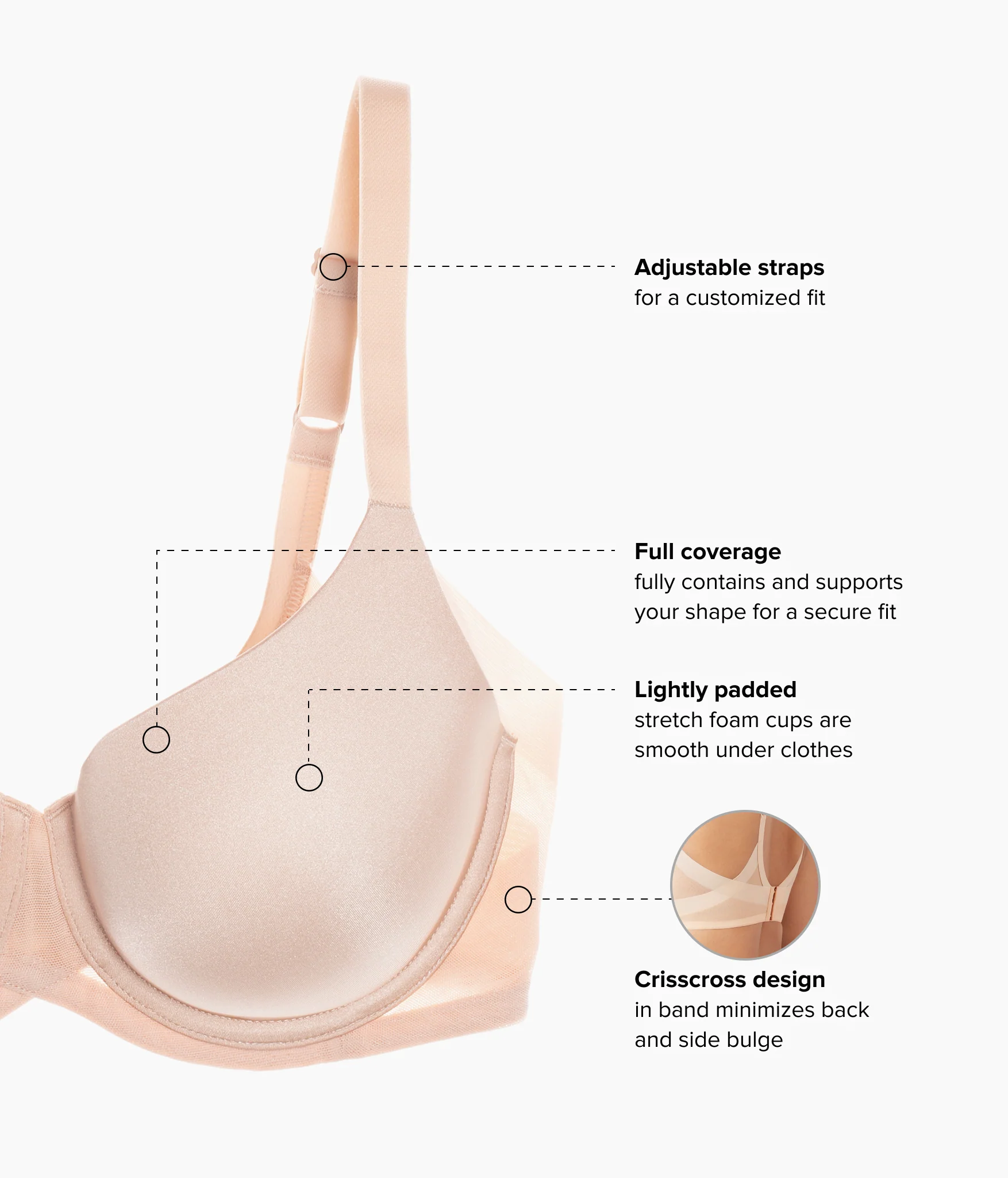 Ultimate Side Smoother Underwire T-Shirt Bra: Sand - Image 5