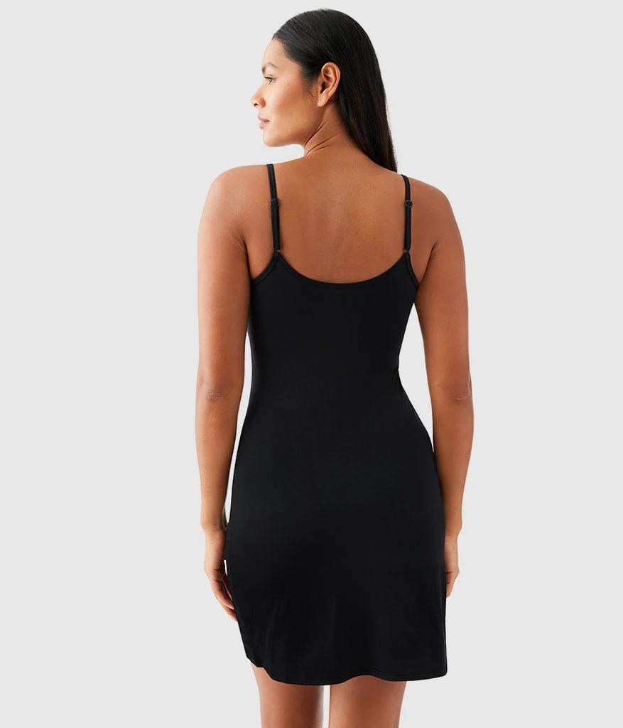 Understated Cotton Chemise: Black - Image 3