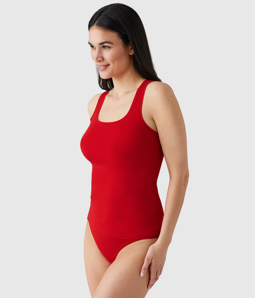 Understated Cotton Tank: Barbados Cherry - Image 2