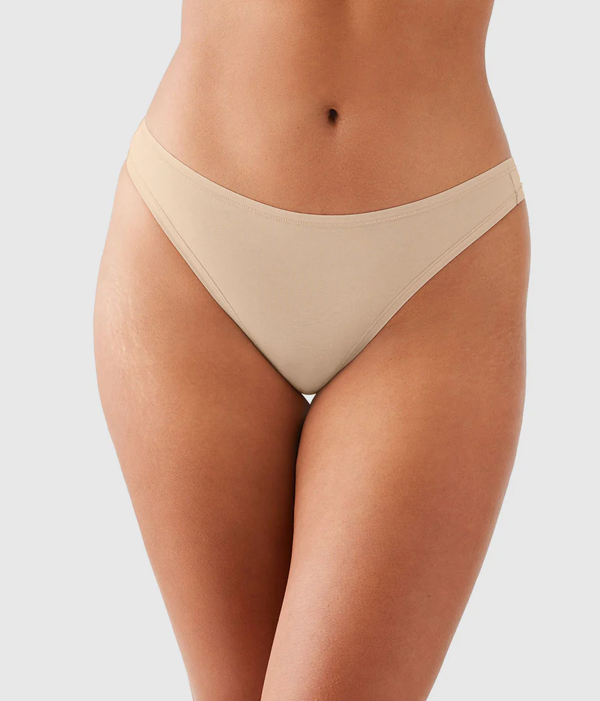 Understated Cotton Thong: Sand - Image 3