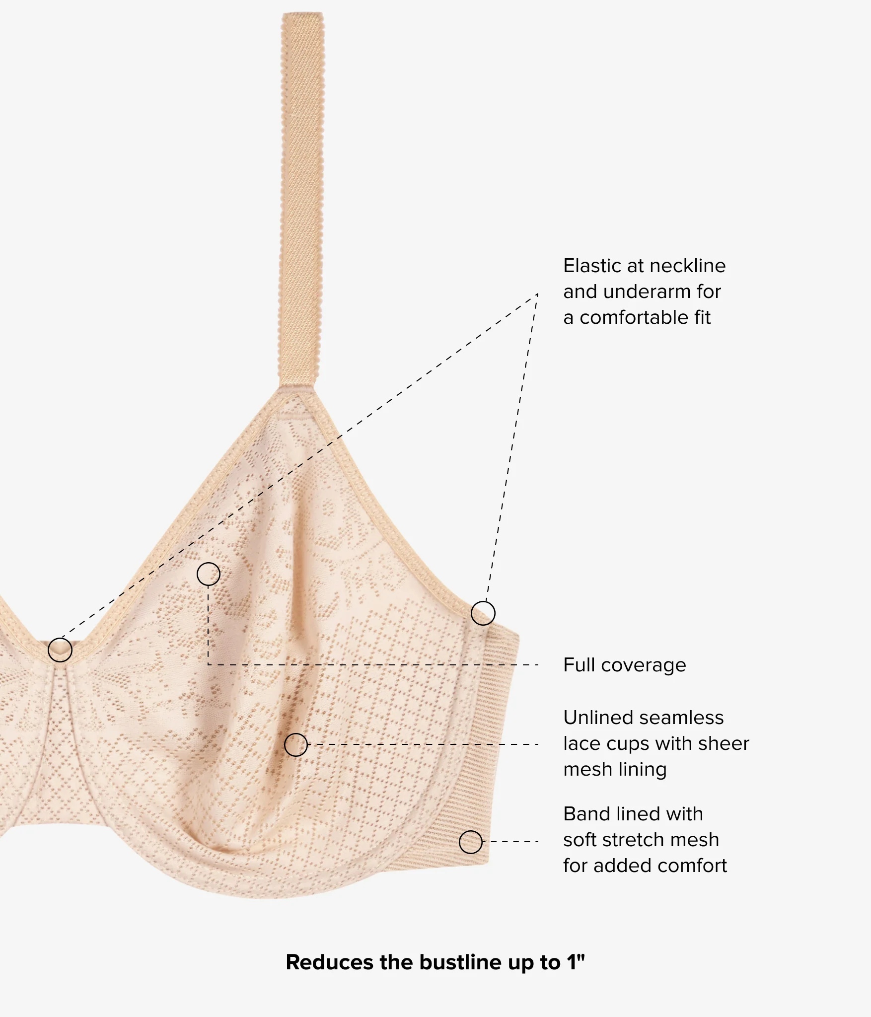Visual Effects Minimizer Bra: Sand - Image 8