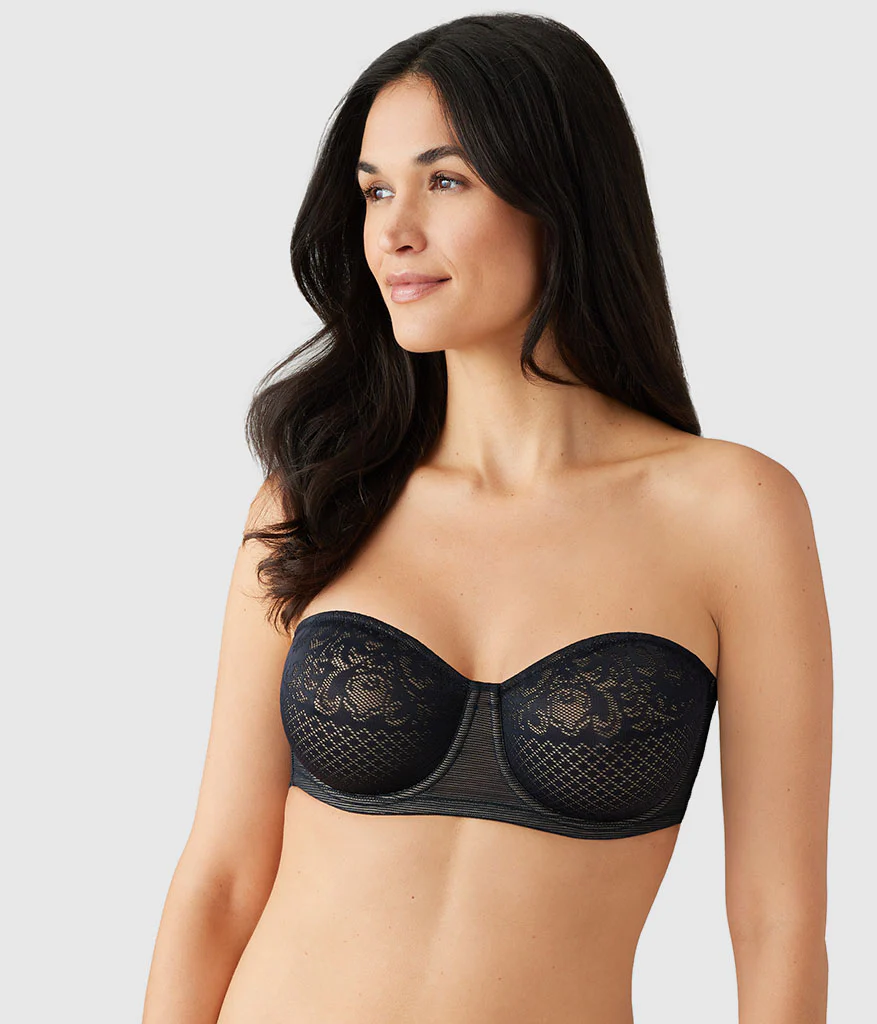 Visual Effects Strapless Minimizer Bra: Black