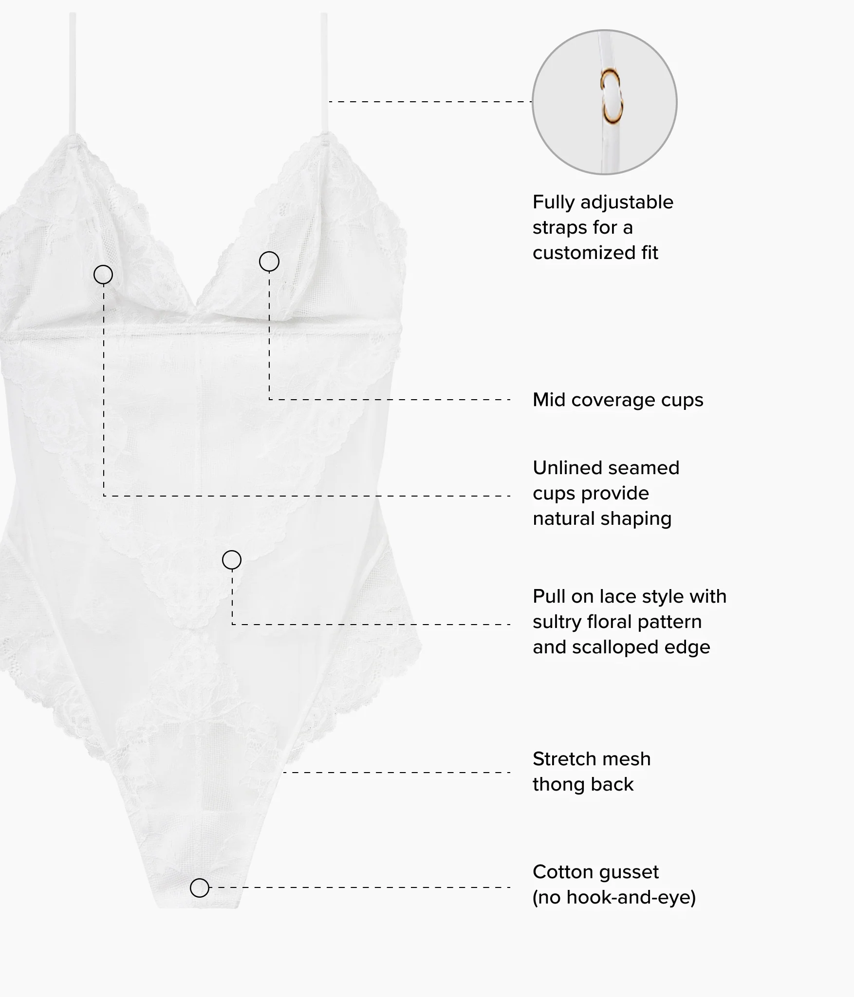 Vivid Attraction Bodysuit: White - Image 5