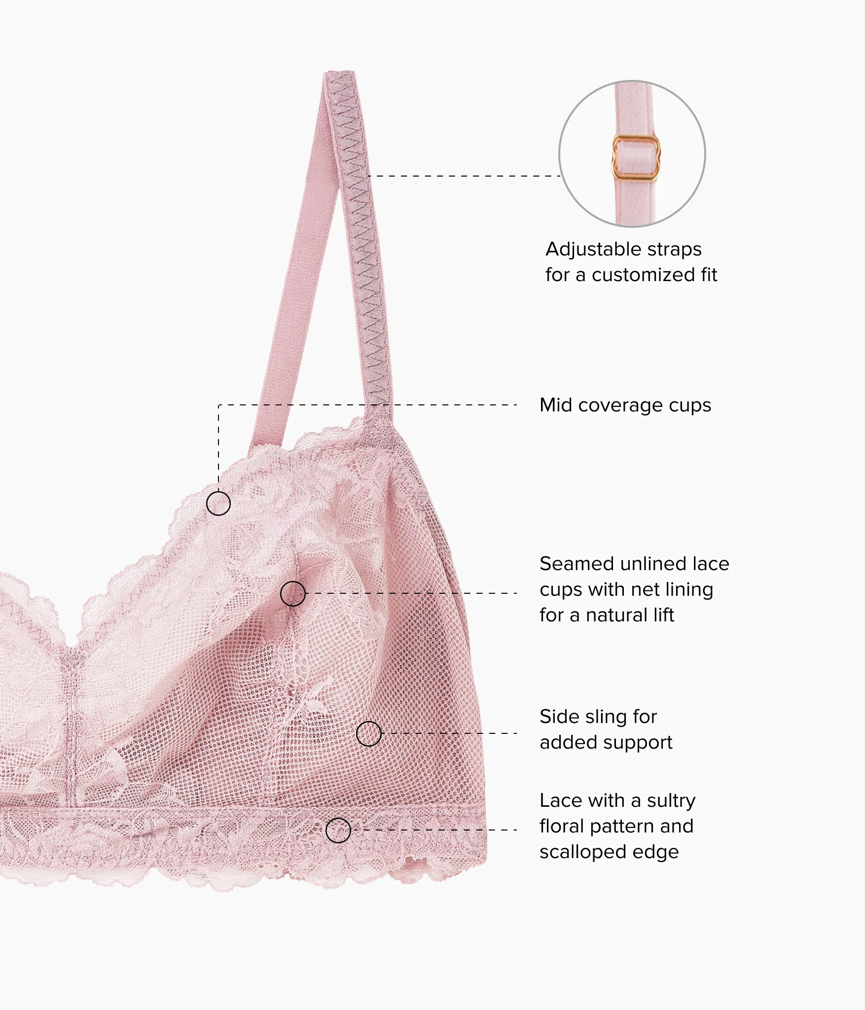 Vivid Attraction Bralette: Woodrose - Image 5