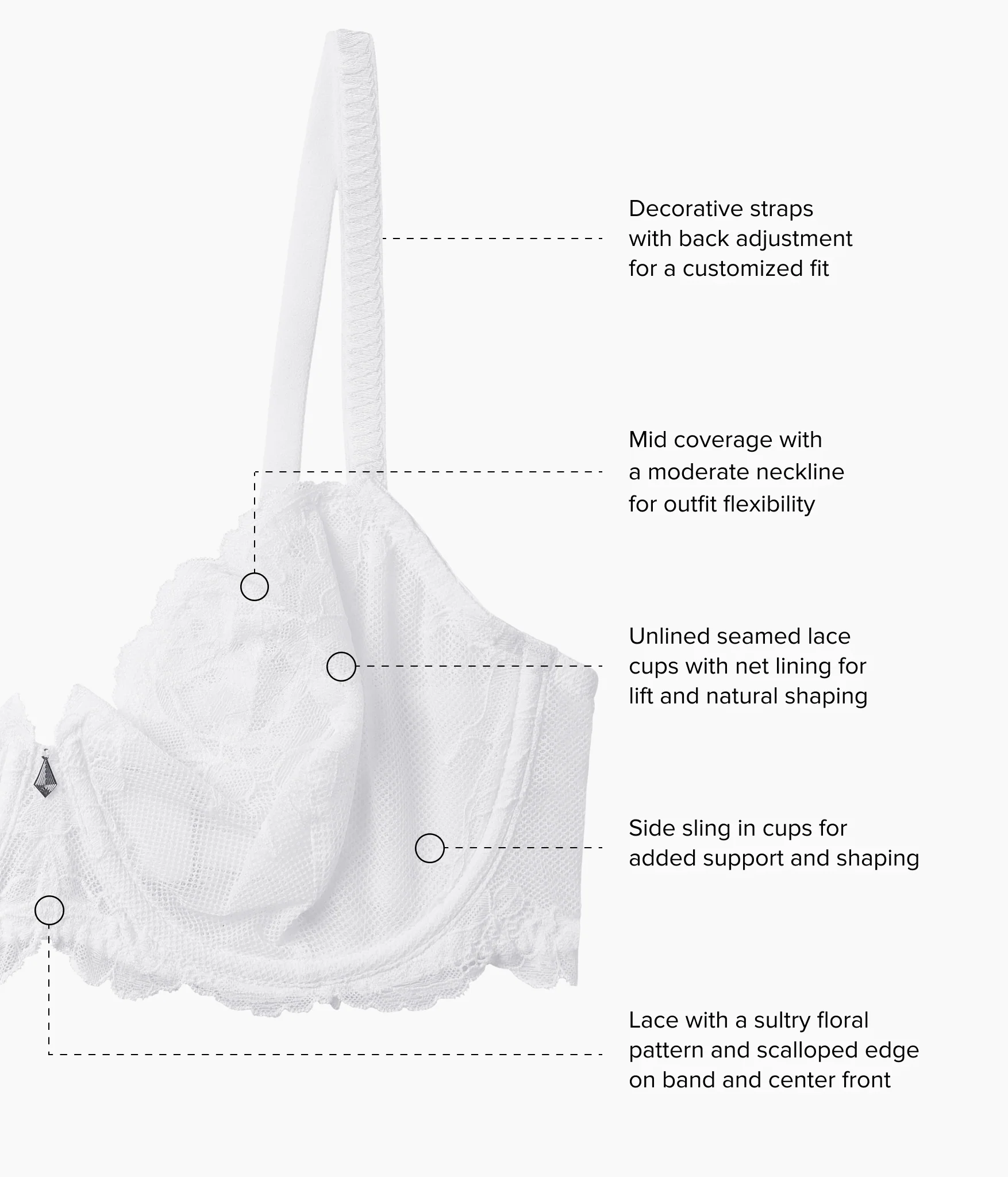 Vivid Attraction Underwire Bra: White - Image 5